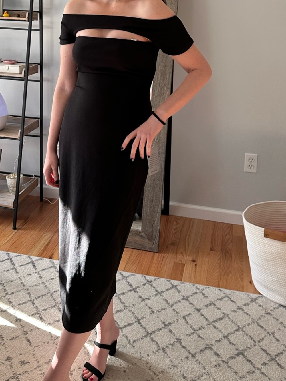 Lulus Off-Shoulder Black Dress